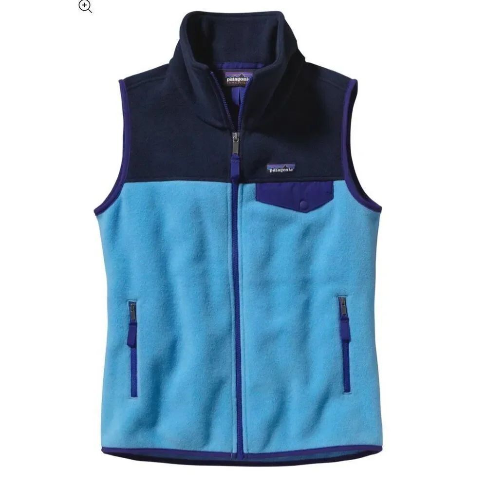 Patagonia Synchilla Snap-T Vest Fleece Coat blue jacket - Women’s Size Small
